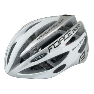 Casca ciclism FORCE Road alb gri, marime M (54-58 cm)