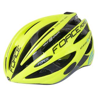 Casca ciclism FORCE Road Pro galben fluo negru, marime M (54-58 cm)