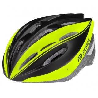 Casca ciclism FORCE Terry, negru galben fluo, marime M (54-58 cm)