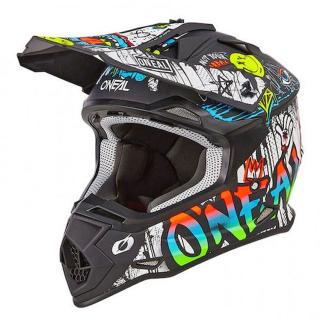 Casca ciclism O NEAL Backflip Helmet Rancid V.25, negru alb, marime L (59-60 cm)