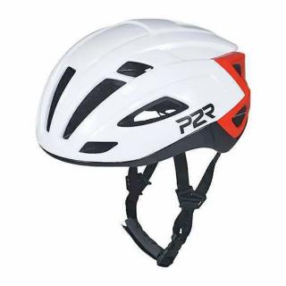 Casca ciclism P2R RODEO, alb rosu, marime M (54-58 cm)