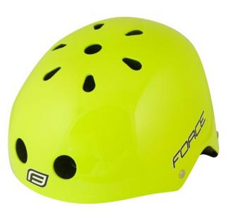 Casca FORCE BMX fluorescent lucios, marime M (54-58 cm)