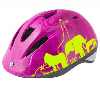 Casca FORCE Fun Animals fluo roz, marime S (52-56 cm)