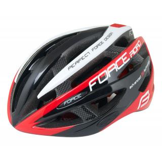 Casca Force Road Junior, negru-rosu-alb, XS-S (48-54 cm)