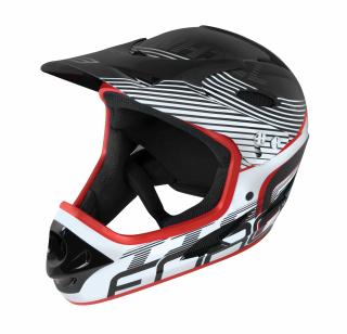 Casca Force Tiger downhill negru rosu alb L-XL