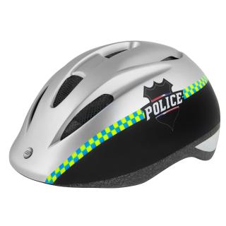 Casca pentru copii FORCE Fun Police, negru argintiu, marime XS (48-52 cm)