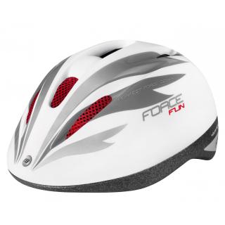 Casca pentru copii FORCE Fun Stripes, alb gri, marime S (50-54 cm)