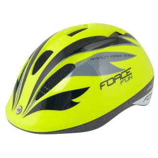 Casca pentru copii FORCE Fun Stripes, fluo negru gri, marime S (50-54 cm)