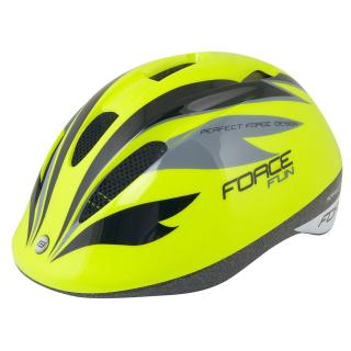 Casca pentru copii FORCE Fun Stripes, fluo negru gri, marime XS (48-52 cm)