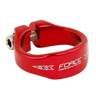 Colier FORCE 31.8 mm, fixare inbus, aluminiu, rosu