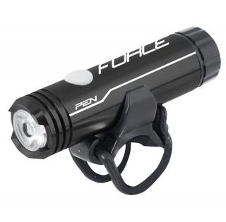 Far fata FORCE Pen, 200 lumeni, USB, negru