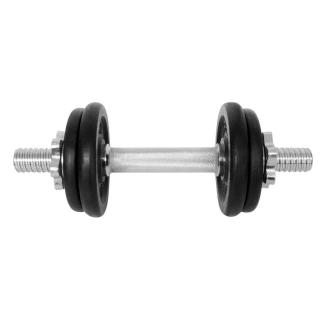 Gantera 7 kg LIFEFIT, set 4 discuri, negru argintiu