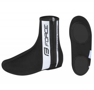 Huse pantofi neopren FORCE Basic, negru alb, marime M (40-42)