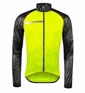 Jacheta FORCE Windpro KID windproof, fluo negru, 128-140