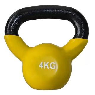 Kettlebell otel LIFEFIT 4 kg, negru galben