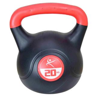 Kettlebell vinyl LIFEFIT 20 kg, negru rosu