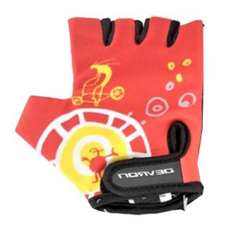 Manusi ciclism copii DEVRON 8825R, marime S 4, negru rosu