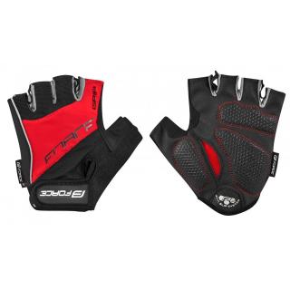 Manusi ciclism FORCE Grip gel negru rosu, marime M