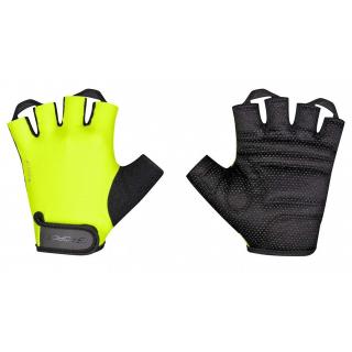 Manusi ciclism FORCE Look, galben fluo negru, marime M