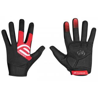 Manusi ciclism FORCE MTB Power, negru rosu, marime L