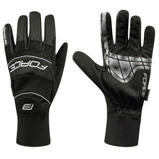 Manusi ciclism FORCE Windster primavara, negre, marime 3XL