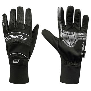 Manusi ciclism FORCE Windster primavara, negre, marime L