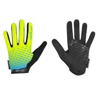 Manusi copii FORCE Kid MTB Angle, fluo albastru, marime M