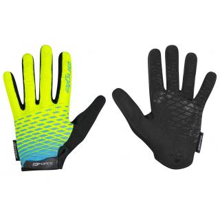 Manusi FORCE MTB Angle, fluo albastru, marime XL