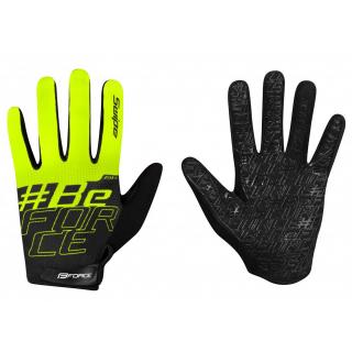 Manusi FORCE MTB Swipe , negru verde fluo, marime L