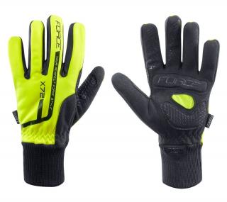 Manusi iarna pentru copii FORCE X72, galben fluo negru, marime L