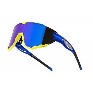 Ochelari Force Creed albastru fluo, lentila revo albastra