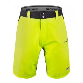 Pantaloni Force Blade MTB cu sub-pantaloni cu bazon Negru Fluo S