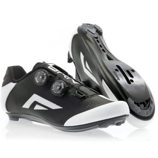 Pantofi ciclism BRN Gladiator Road, negru alb, marime 40