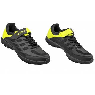 Pantofi FORCE Go 2, negru galben fluo, marime 41