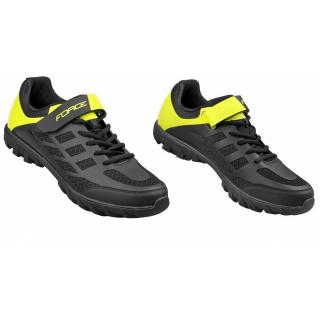 Pantofi FORCE Go 2, negru galben fluo, marime 42