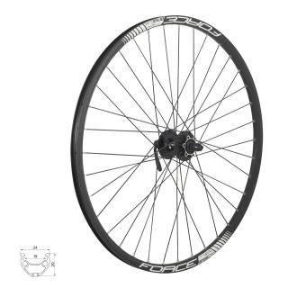 Roata fata 27.5  x36F FORCE Basic (584x19), aluminiu dubla, profil frana disc, neagra