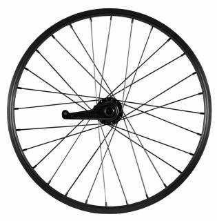 Roata spate 20   CERURIM Lyra, aluminiu simpla, 406x21, 28H, butuc Velosteel, negru