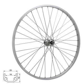 Roata spate 24  x36H RMX 219 (507x19), aluminiu simpla, profil frane V-Brake, argintie