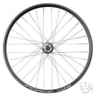 Roata spate 26   FORCE XC, aluminiu dubla, profil frana disc, 32H, 559x19, negru