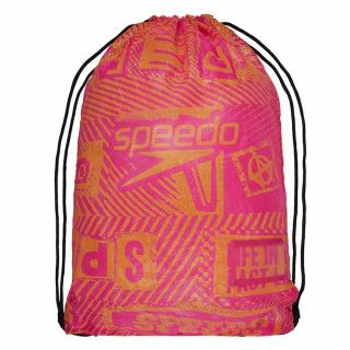 Saculet de plasa pentru accesorii inot Speedo Printed galben roz