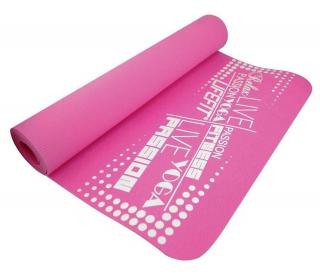 Saltea Yoga  LIFEFIT TPE 186x61x0.4 cm, roz