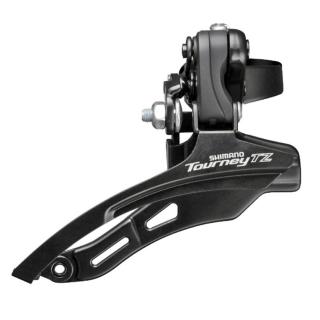 Schimbator fata SHIMANO TZ FD-TZ500-DS6, tragere dubla, 3x6 7 viteze, negru