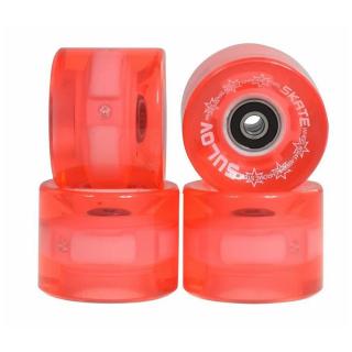 Set 4 roti skateboard 60x45 mm, roz transparent