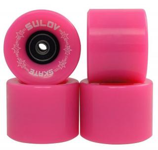 Set 4 roti skateboard SULOV, roz neon