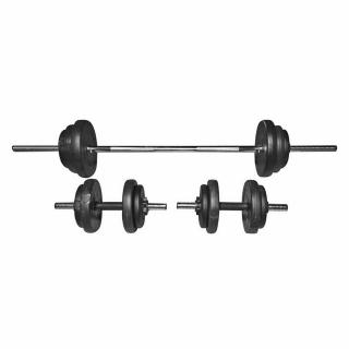 Set gantera haltera ORION, 36 kg, set 3 bare 16 discuri, negru