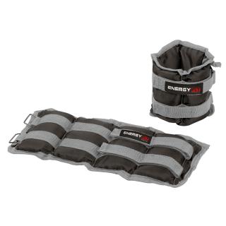 Set greutati neopren maini picioare 2x1 kg ENERGY FIT, gri negru