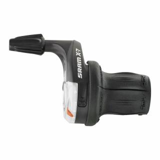 Set manete schimbator SRAM X.7 Twister-gripshift, revoshift, 3x9 viteze, negru argintiu