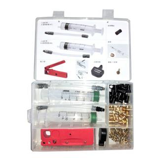 Set multifunctional TEKTRO Tackle Box Bleeding Kit, seringi placute fitinguri cutter