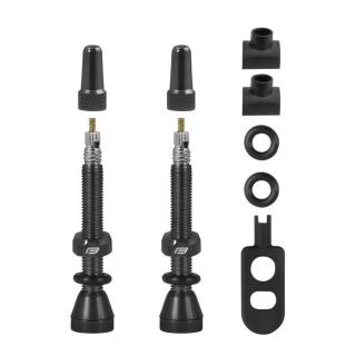 Set valve FV tubeless FORCE, lungime 44 mm, negre