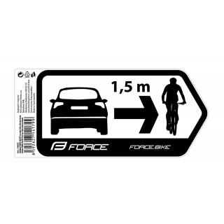 Sticker FORCE Safety pentru masina, 184 x 84 mm, negru